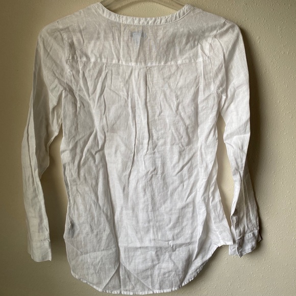 WHITE LINEN BLOUSE - Picture 2 of 6